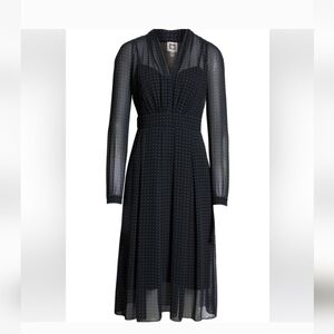 Anne Klein Poka Dot Chiffon Dress